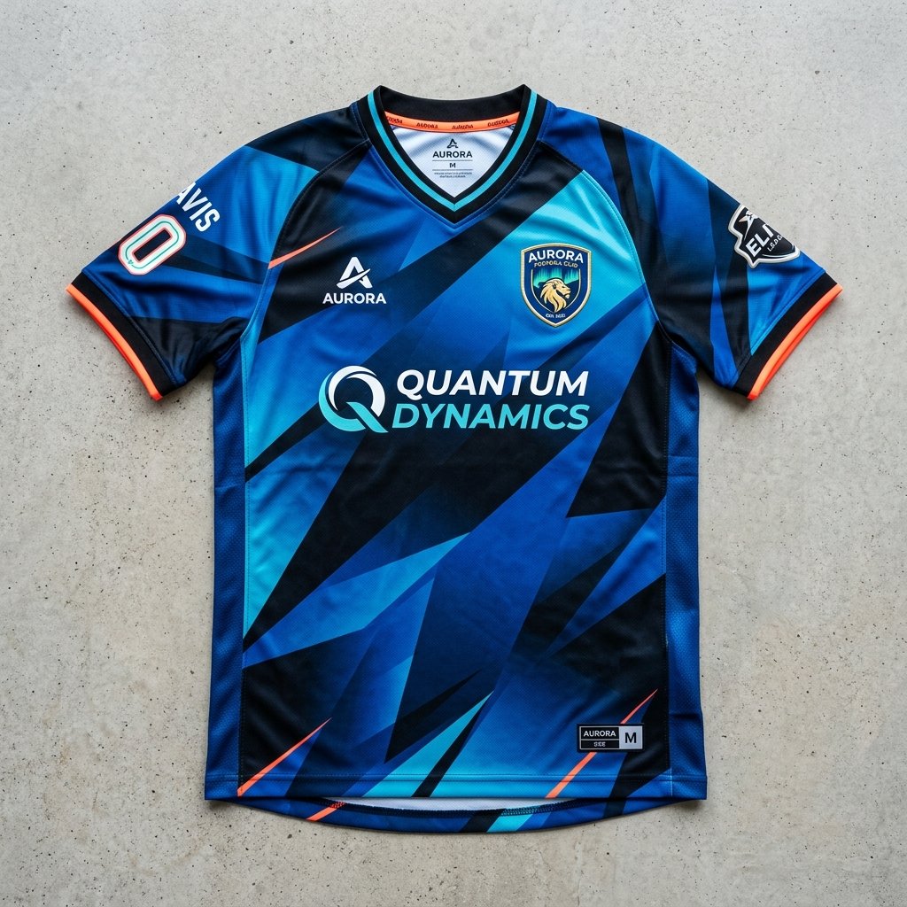 Premium custom football jersey design with FIFA-style sublimation
