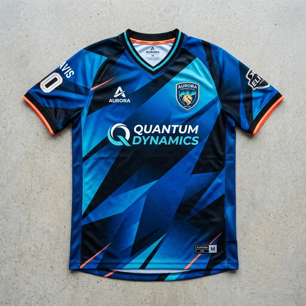 Premium custom football jersey design with FIFA-style sublimation